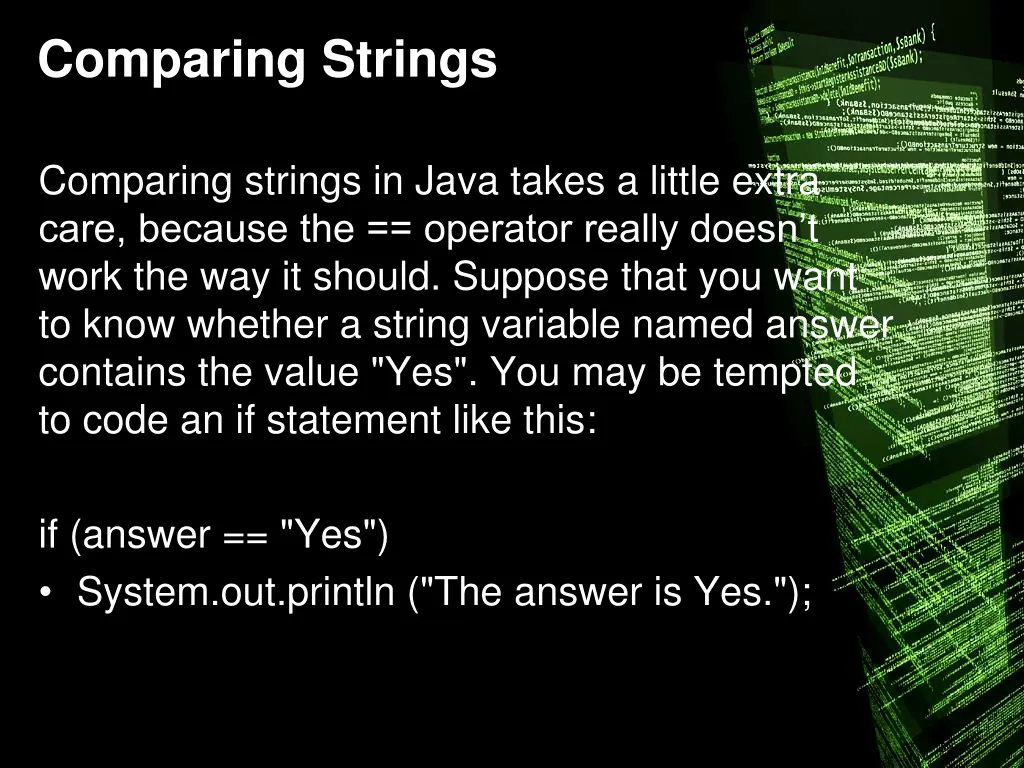 comparing strings