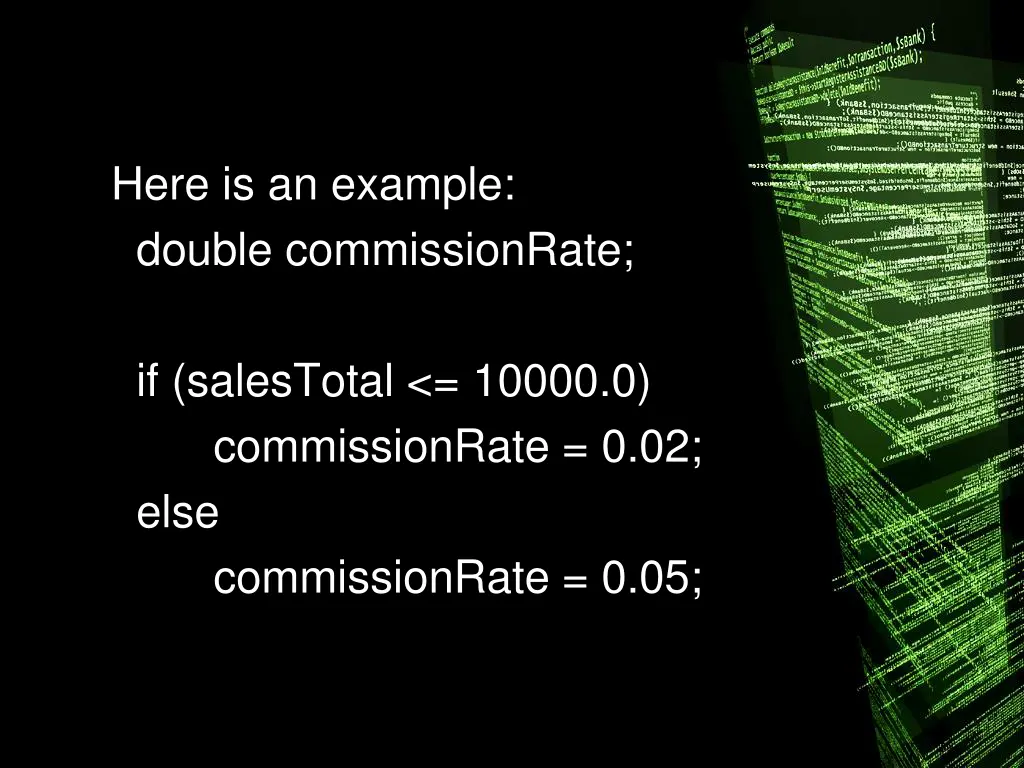 here is an example double commissionrate