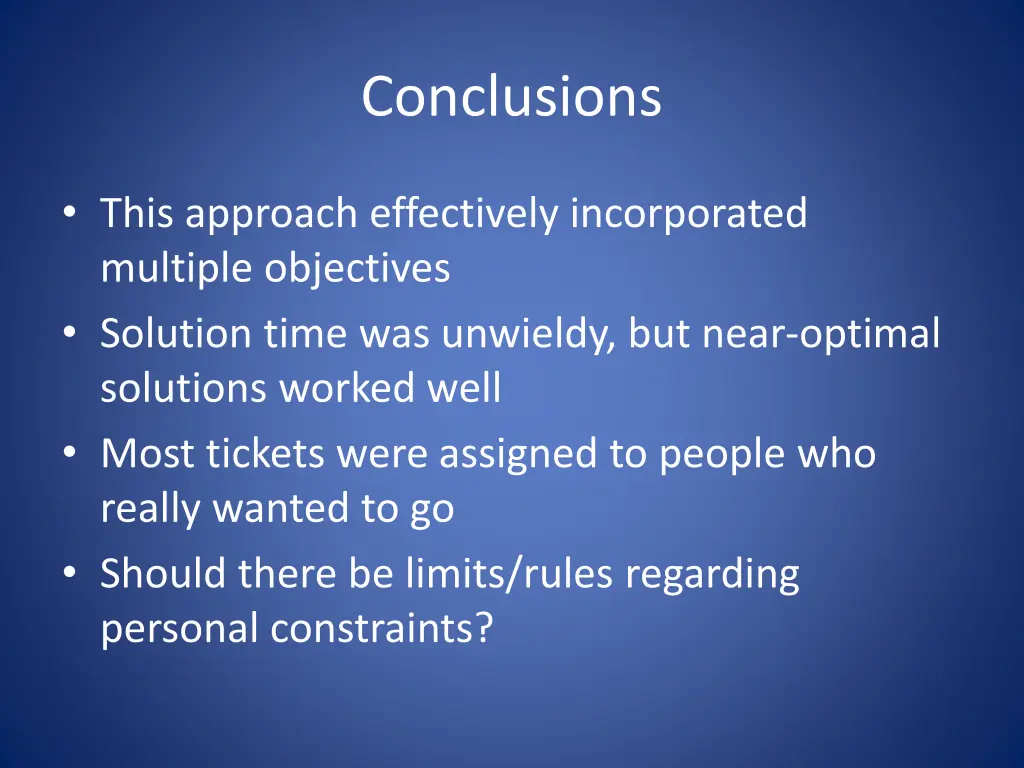conclusions