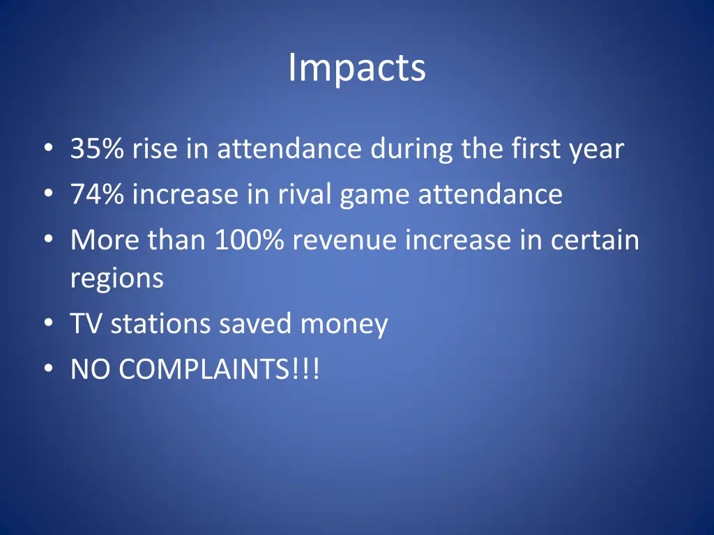 impacts