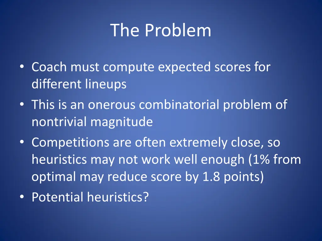 the problem