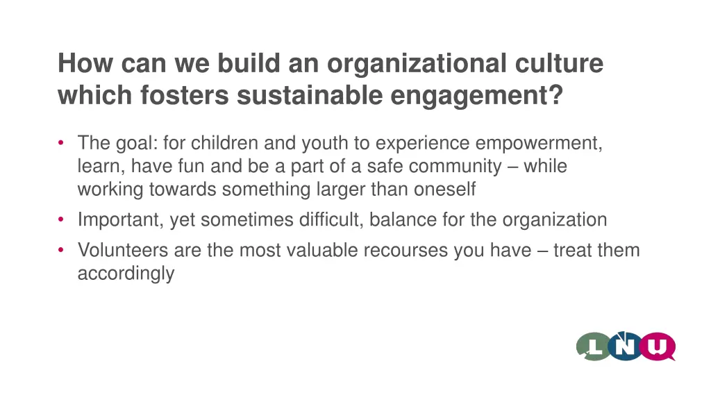 how can we build an organizational culture which