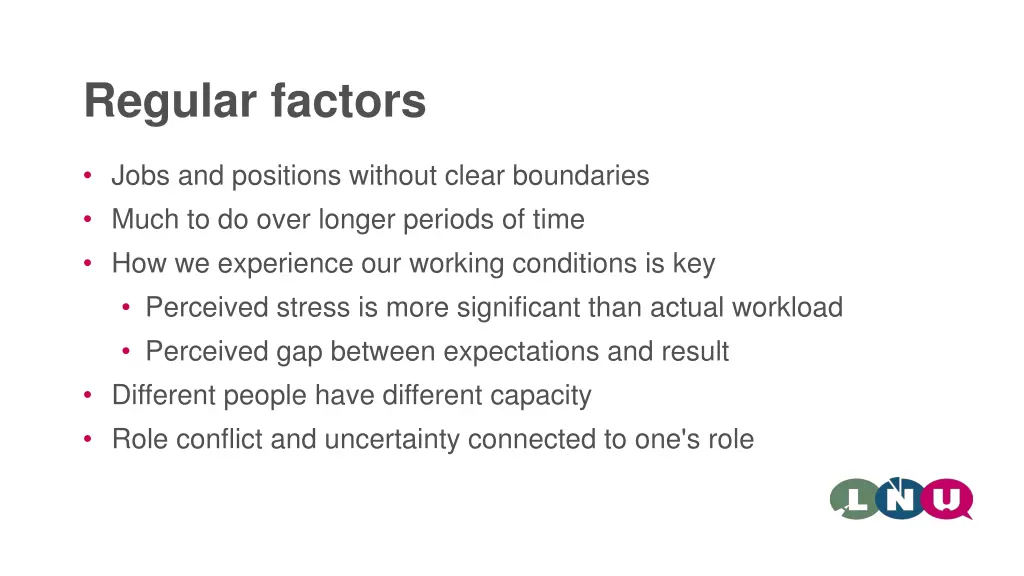 regular factors