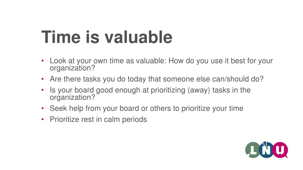 time is valuable