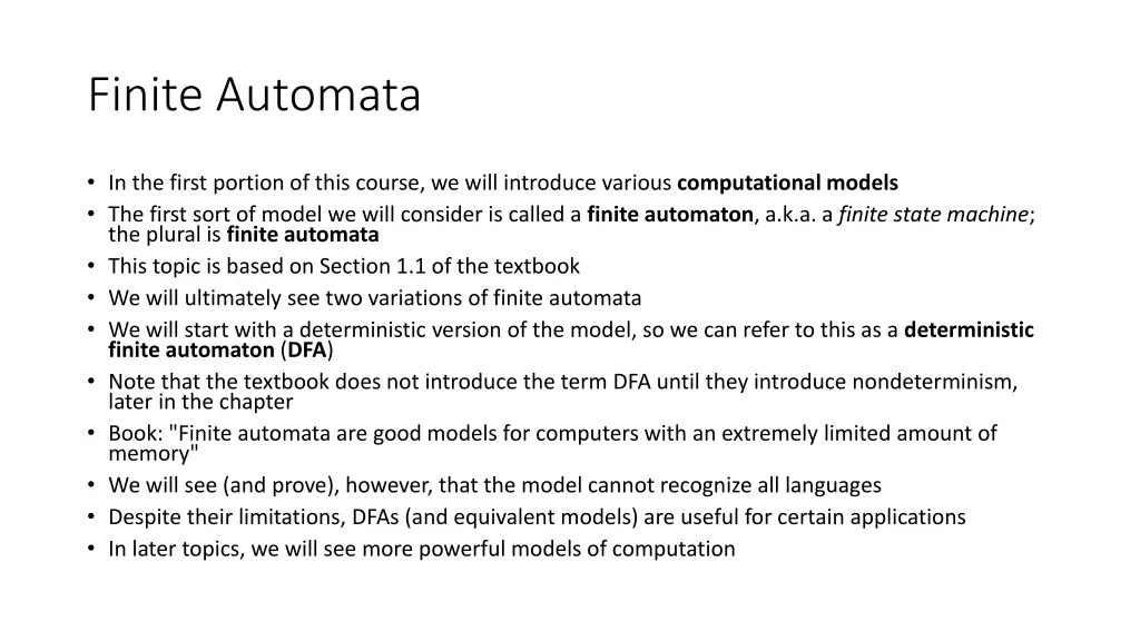 finite automata