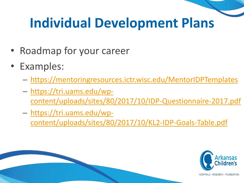 individual development plans