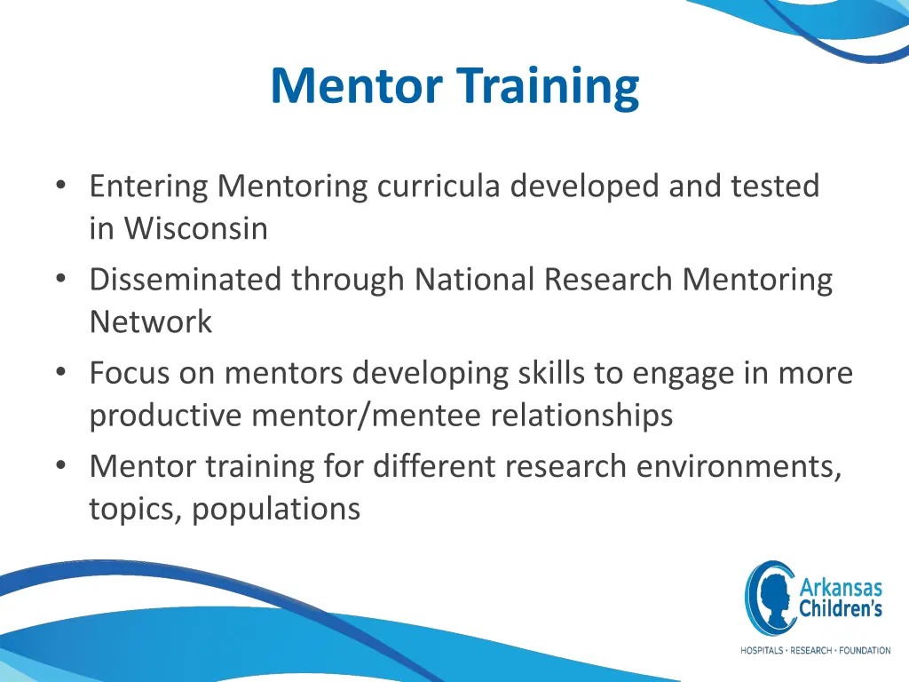 mentor training