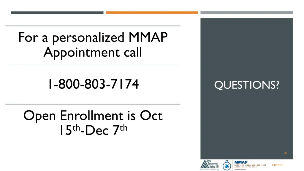 for a personalized mmap appointment call