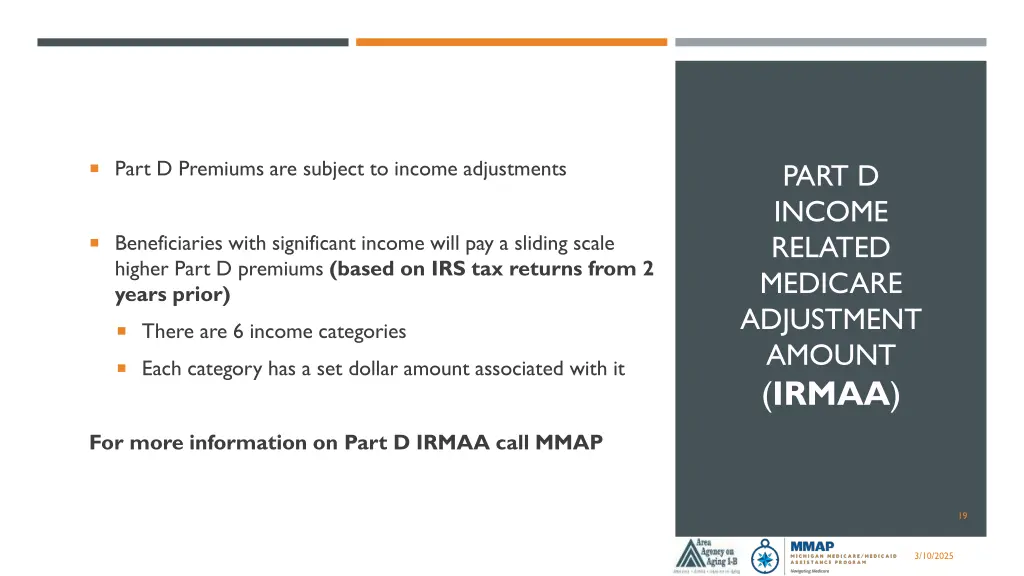 part d premiums are subject to income adjustments