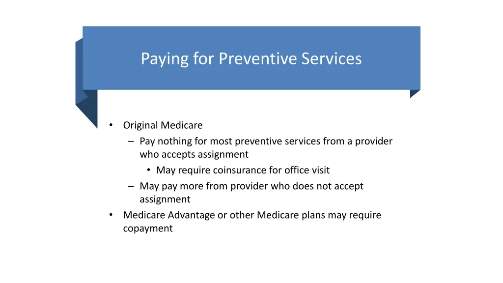 paying for preventive services