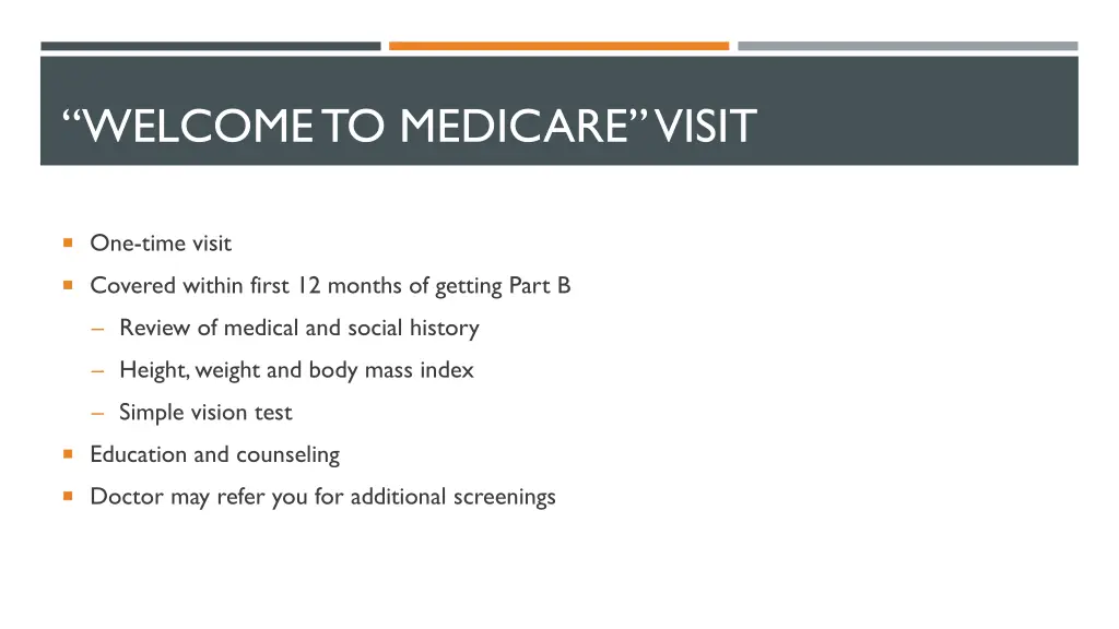 welcome to medicare visit