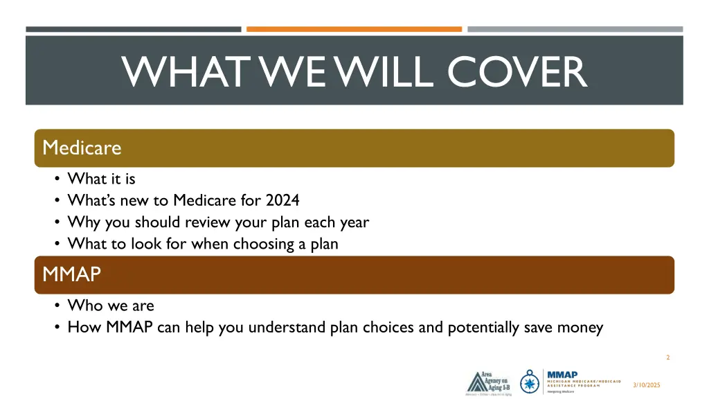 what we will cover