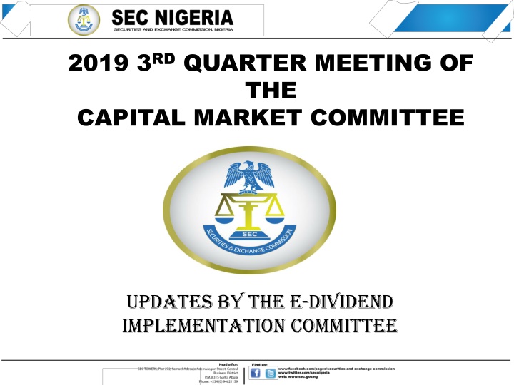 2019 3 rd quarter meeting of the capital market
