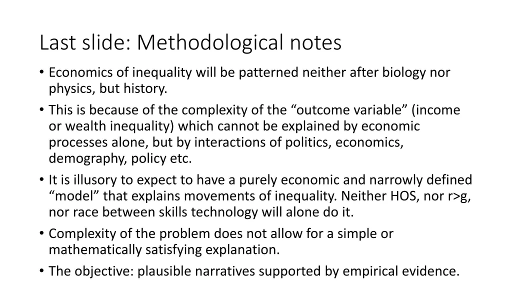 last slide methodological notes