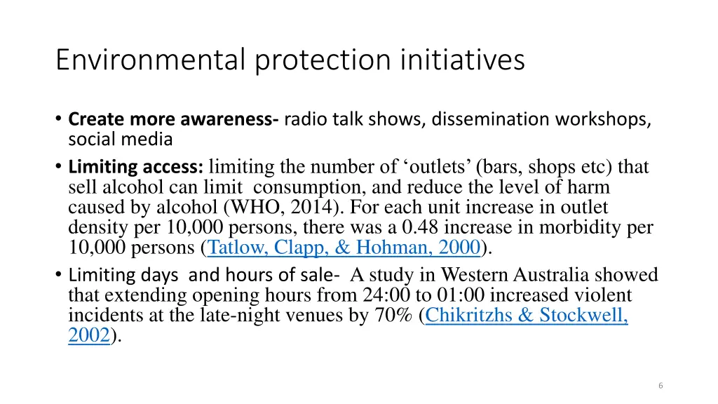 environmental protection initiatives
