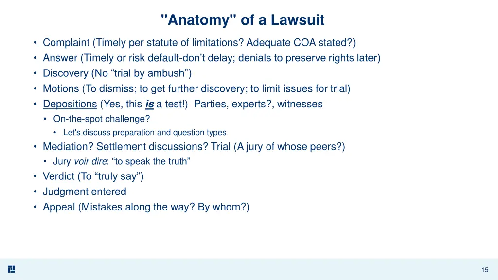 anatomy of a lawsuit