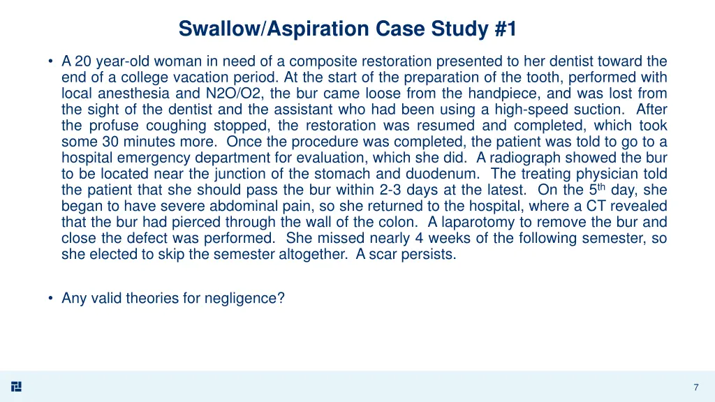 swallow aspiration case study 1