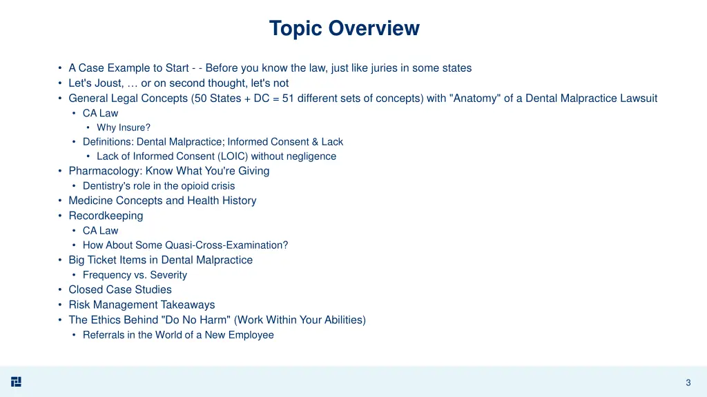 topic overview