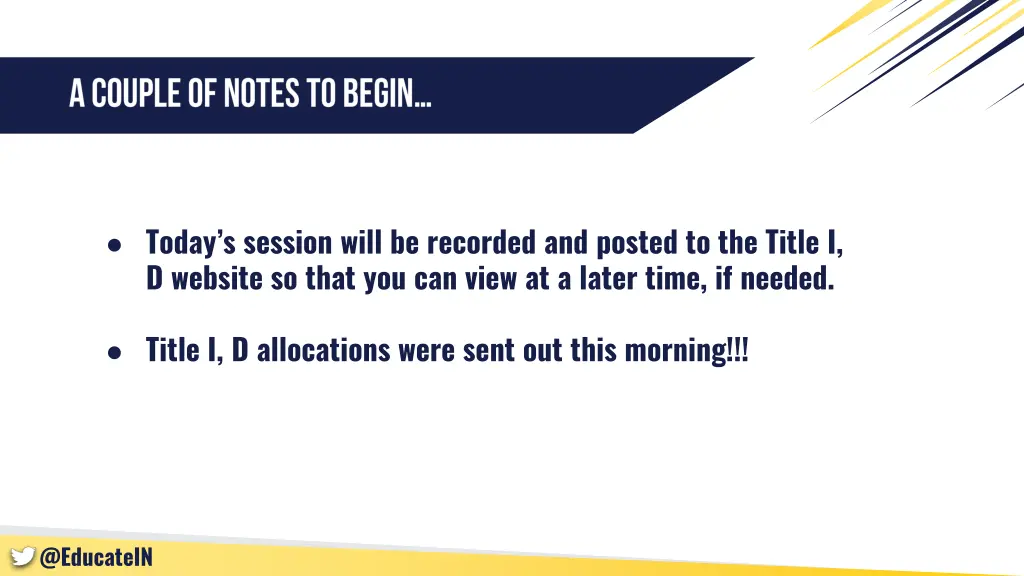 today s session will be recorded and posted