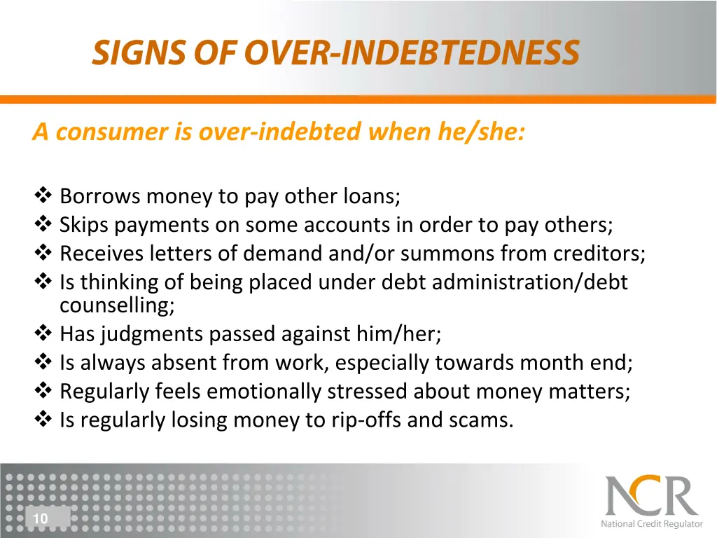 a consumer is over indebted when he she