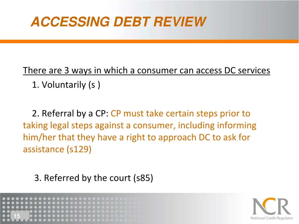 accessing debt review