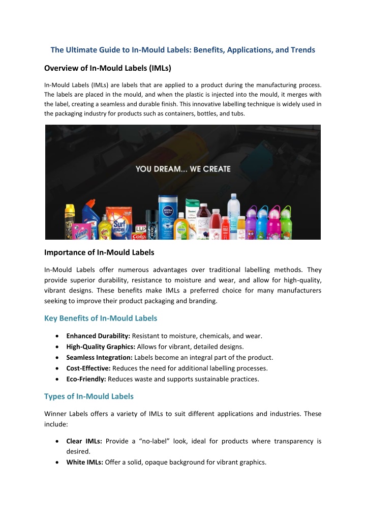 the ultimate guide to in mould labels benefits
