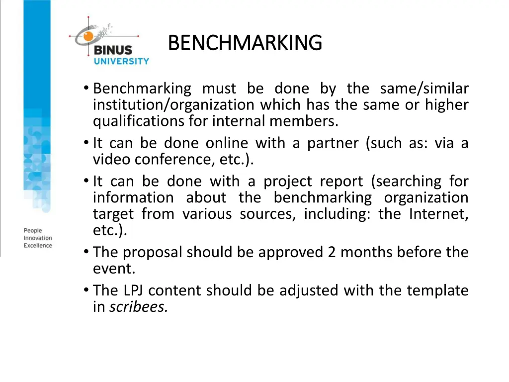 benchmarking benchmarking