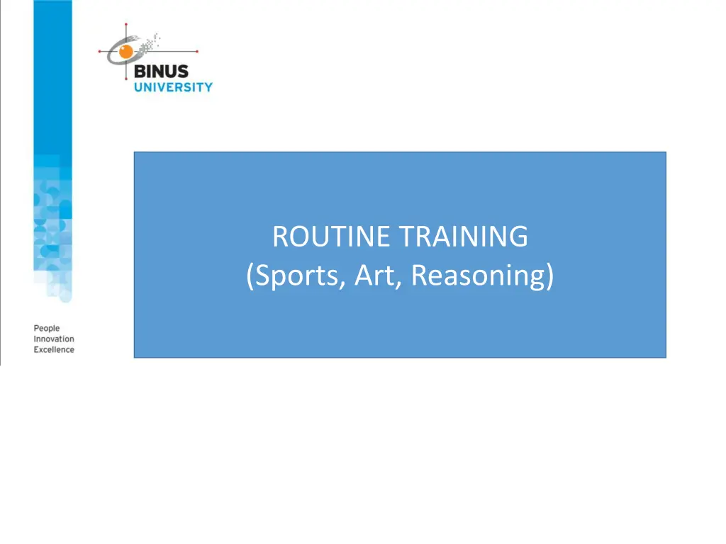 routine training sports art reasoning
