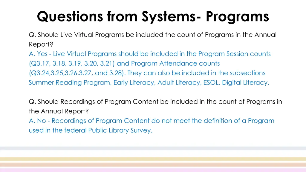 questions from systems programs