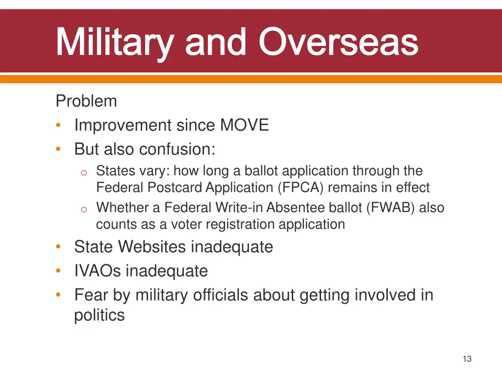 military and overseas