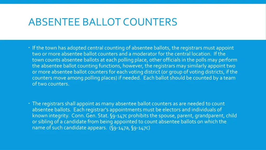 absentee ballot counters