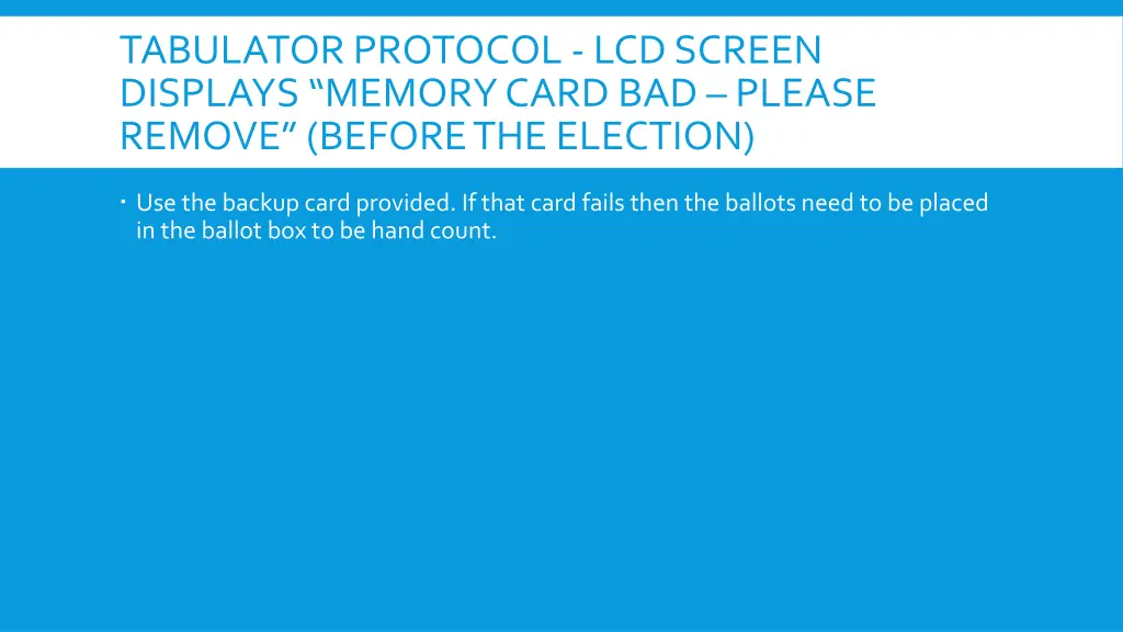 tabulator protocol lcd screen displays memory