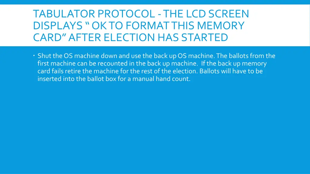 tabulator protocol the lcd screen displays