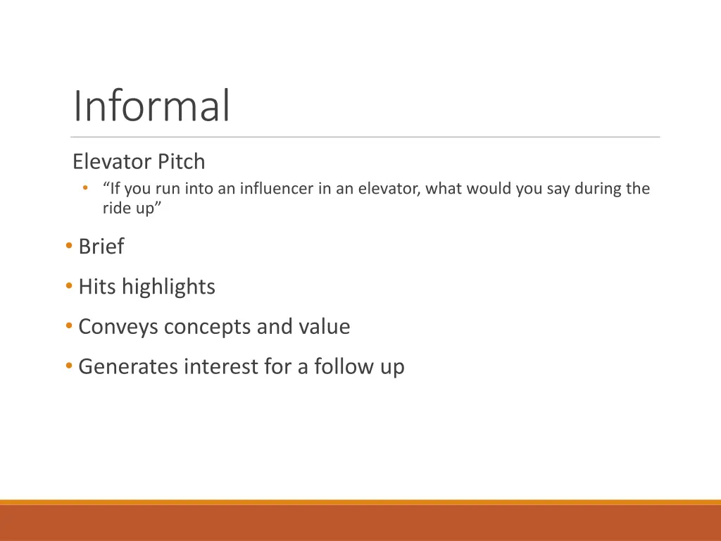 informal
