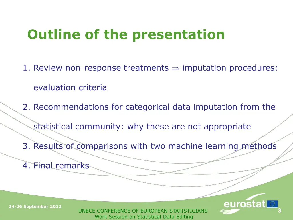 outline of the presentation