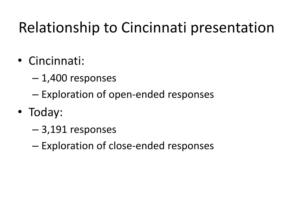 relationship to cincinnati presentation