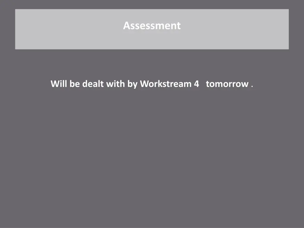 assessment