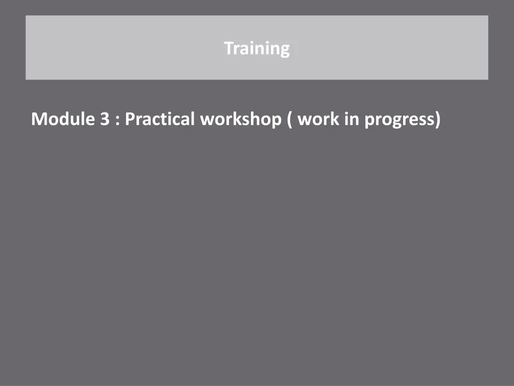 training 3