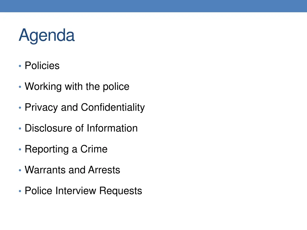 agenda