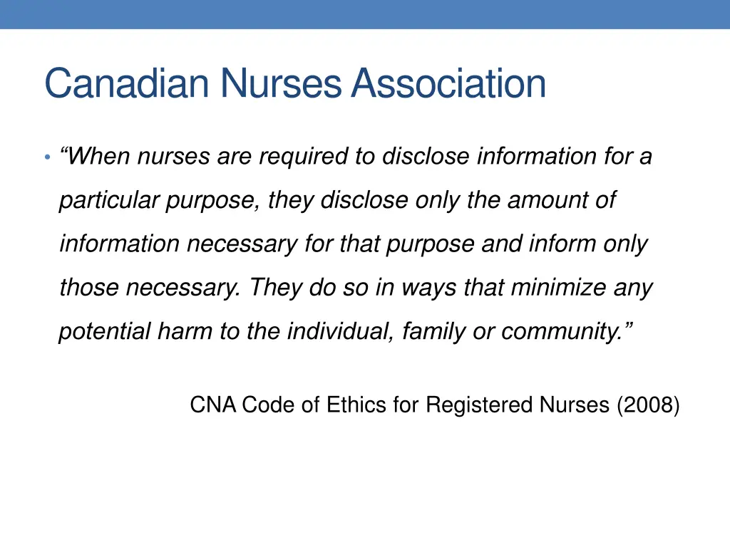 canadian nurses association