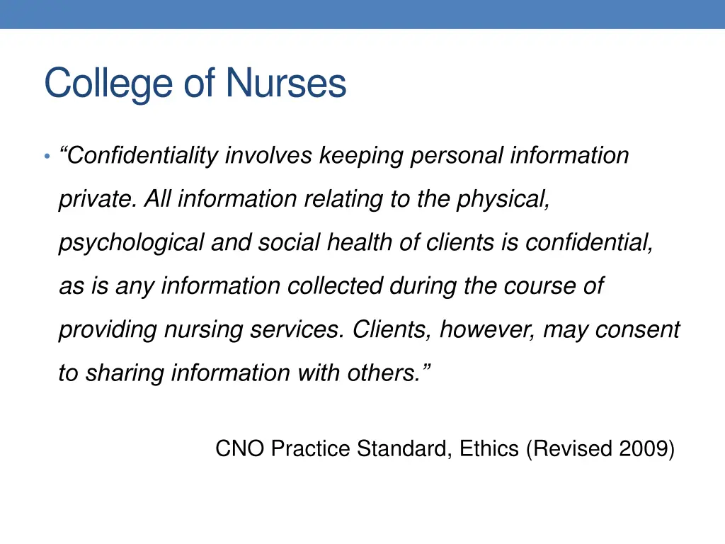 college of nurses