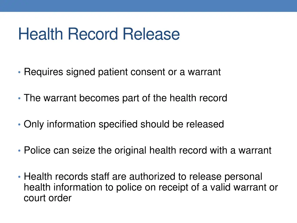 health record release
