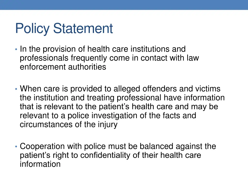 policy statement