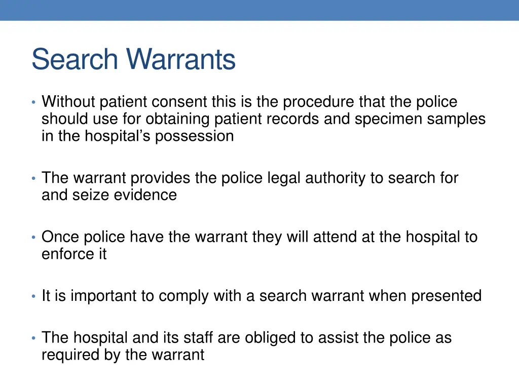 search warrants