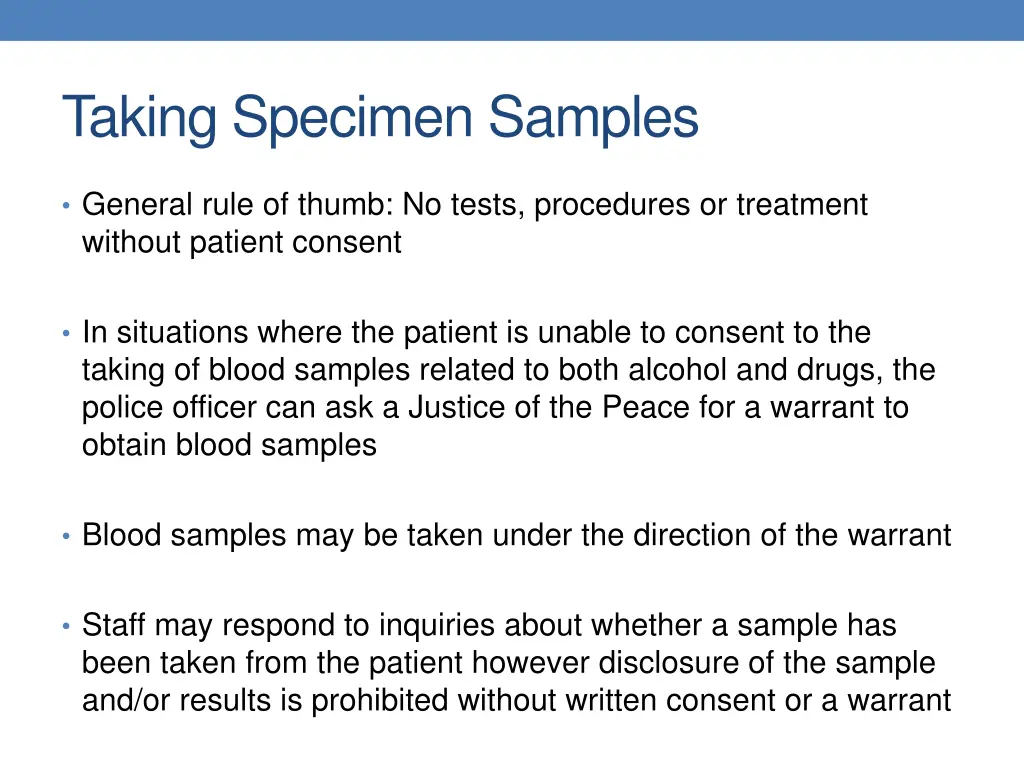 taking specimen samples