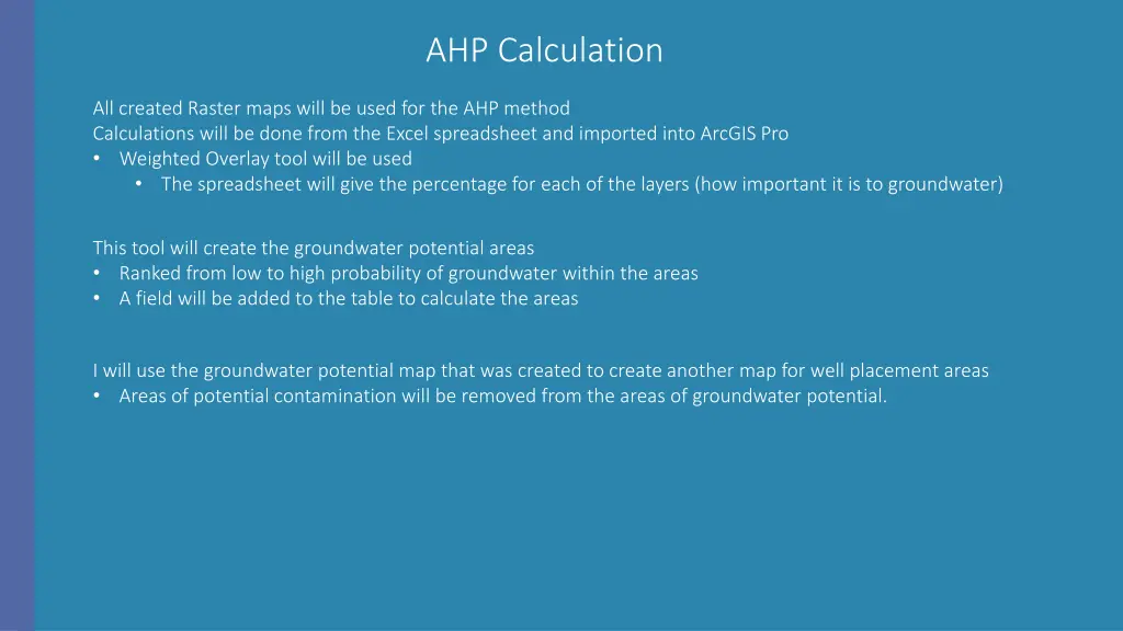 ahp calculation