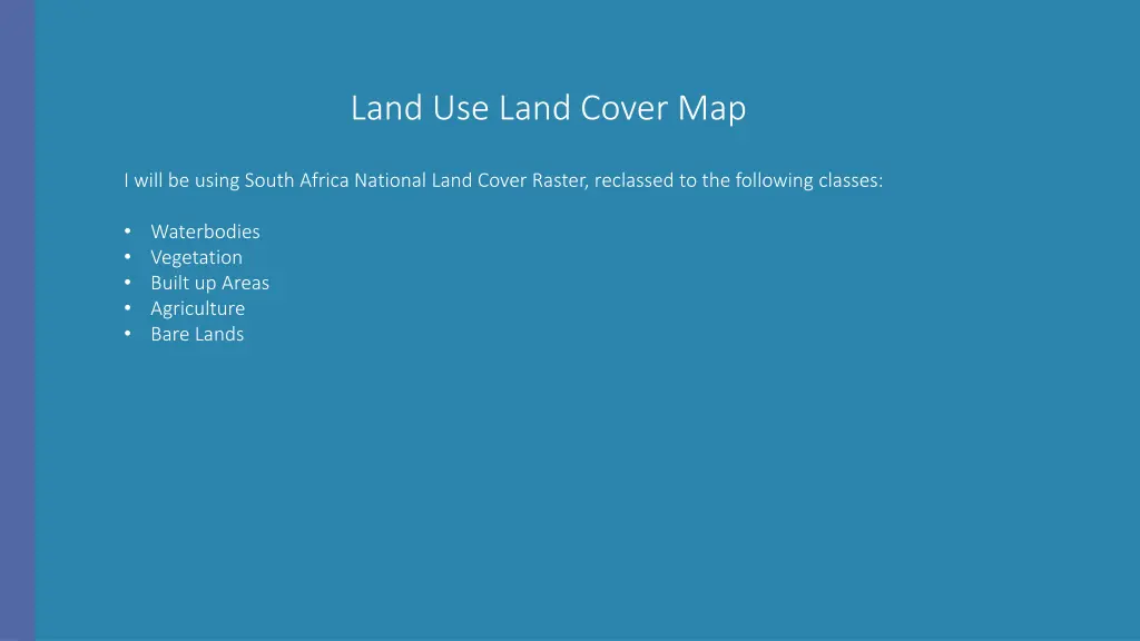 land use land cover map
