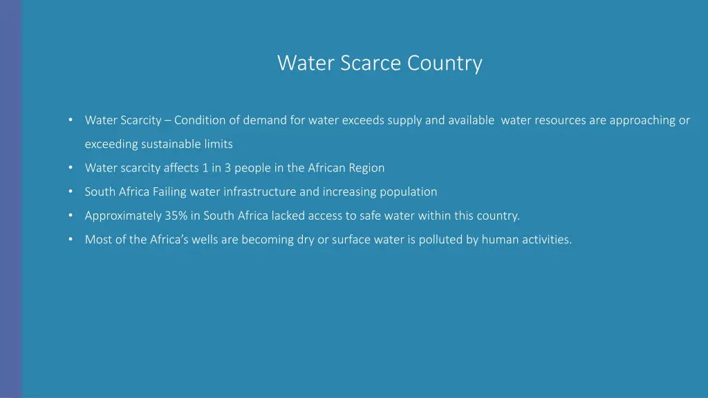 water scarce country