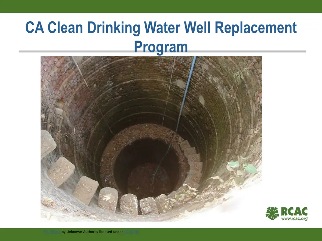 ca clean drinking water well replacement program