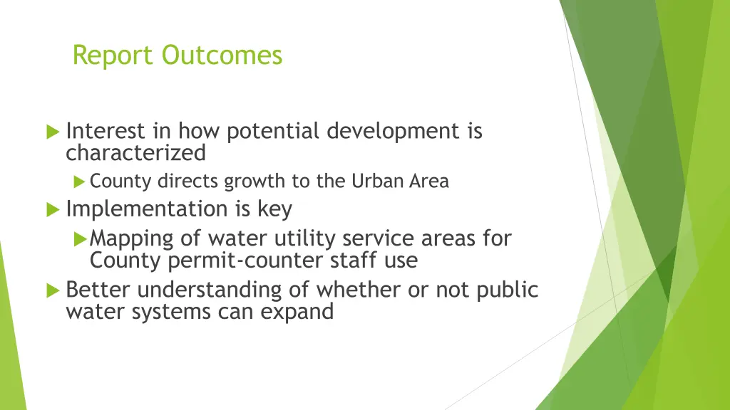 report outcomes 1